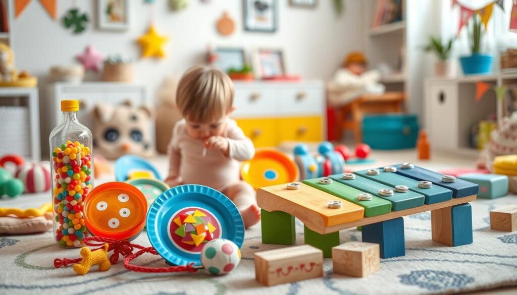 Domowe instrumenty muzyczne DIY dla niemowląt