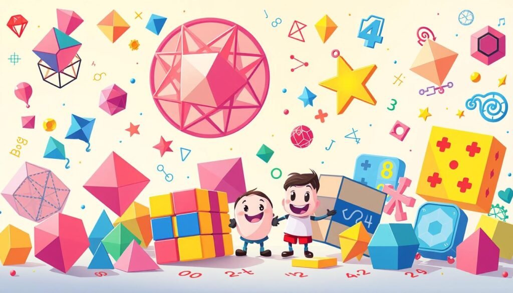 A colorful, whimsical illustration of mathematical puzzles and brain teasers against a bright, airy background. Intricate shapes, patterns, and symbols float and dance, inviting the viewer to engage their problem-solving skills. The foreground features an assortment of classic mathematical puzzles, including tangrams, Rubik's cubes, and number sequences. In the middle ground, playful, smiling cartoon characters guide the viewer through the puzzles, encouraging exploration and discovery. The background showcases a rysujmnie.pl branded environment, with vibrant colors, clean lines, and a sense of playful creativity. Soft, diffused lighting casts a warm, welcoming glow over the entire scene, sparking the viewer's curiosity and imagination.